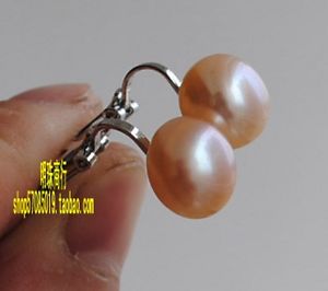 【送料無料】ピアス　ピアス　クリップフラットピンクohrringeohren clips groe zuchtperle flach rosa 11mm12mm｜hokushin