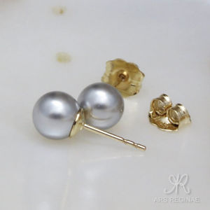 【送料無料】ピアス　タヒチグレーピアス　ｋゴールド｜hokushin