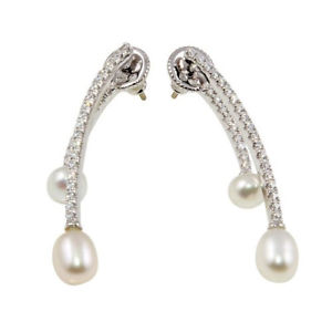 【送料無料】ピアス レディーススターリングシルバーピアス シルバーdamen 925 sterlingsilber rh cz swasserperle ohrhnger silber|hokushin