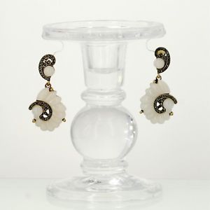 【送料無料】ピアス　ゴールデンピアス　クリップトレーラウドホワイトビンテージオリジナルohrringe clips golden anhnger wolke wei vintage original j1