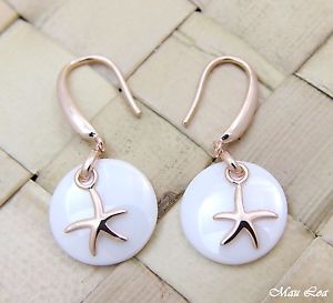 【送料無料】ピアス　シルバーピンクゴールドハワイヒトデヒトデピアス　ホワイトセラミック925 silber rosa gold hawaii starfish seestern weie keramik kreis ohrringe｜hokushin 14,804円