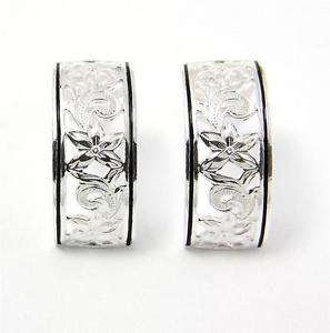 【送料無料】ピアス　シルバーハワイアンプルメリアシンプルピアス　silber 925 hawaiischer ausschnitt prinzessin frangipani schnrkel ohrringe