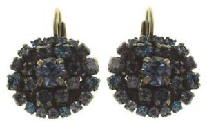 【送料無料】ピアス　ロットアイロンアンティークピアス　konplott ohrringe mit klappbgel ballroom blau grn antik messing galvan 3676258