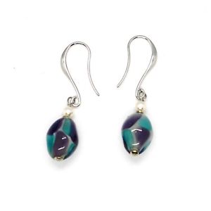 【送料無料】ピアス　ピアス　ベネチアムラノガラスベージュohrringe antica murrina venezia mit muranoglas blau violet und beige or573a27