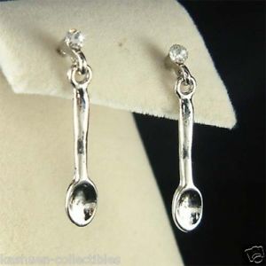 【送料無料】ピアス スワロフスキークリスタルスプーンmit swarovski kristall ~ lffel kochen utensilien koch ehefrau culinary nahrung