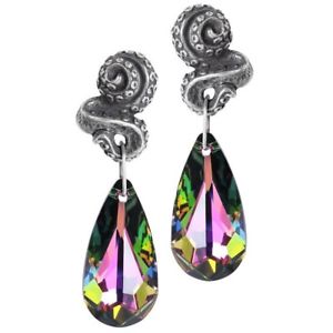 【送料無料】ピアス　タコピアス　タコゴシックドロップkraken tentakel ohrringe prismatische tropfen kristall krake alchemy gothic e409