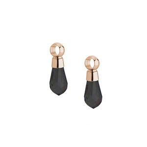 【送料無料】ピアス フープトレーラードロップステンレススチールピンクゴールド melano friends creolen anhnger tropfen schwarz edelstahl rotgold