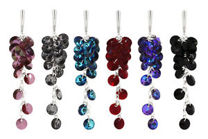 【送料無料】ピアス　スワロフスキーピアス　sterling silber lange ohrringe gemacht mit 6428 rivoli swarovski kristalle