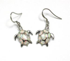 【送料無料】ピアス　オパールスターリングシルバーハワイワイヤーフックintarsie opal sterling silber 925 hawaiischer meeresschildkrte draht haken