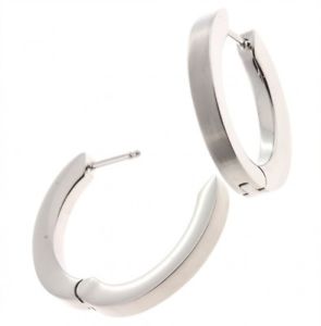 【送料無料】ピアス　チタンフープチタンboccia titan creolen 055801 allergiefrei titanium｜hokushin