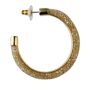 【送料無料】ピアス　スワロフスキーピアス　フープスターダストデラックスナイロンメタルゴールドswarovski ohrringe creolen stardust dlx nylon 5186730 metall gold kristalle