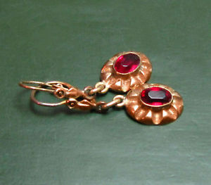 【送料無料】ピアス アールヌーボーピアス スピネルschne alte jugendstilohrringe m spinell ~1920|hokushin