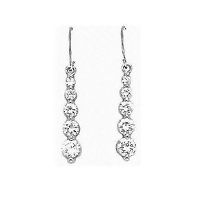 【送料無料】ピアス kホワイトゴールドピアス ラウンドトリップ14k echter weissgold runde reise ohrhnger cz|hokushin
