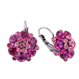 【送料無料】ピアス　デラインストーンピアス　ローズas de57887 low strass blume geformt rose ohrringe fur frauen zink legierung run｜hokushin
