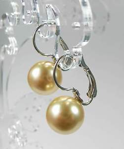 【送料無料】ピアス　スワロフスキークリスタルビーズカラーゴールドピアス　ピアス　neu ohrhnger mit 12mm swarovski perlen farbe gold ohrringe