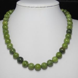 【送料無料】ネックレス　カイアナイトシルバークリップcollier 49cm en vert kyanite 12mm et argent 925