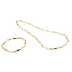 【送料無料】ネックレス　ゴールデンネックレスブレスレットウィンドウdor strass collier amp; bracelet fix en fentre emballage cadeau
