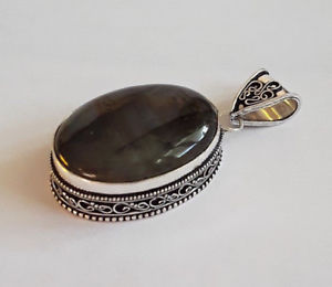 【送料無料】ネックレス　シルバーagnes creations imposant pendentif femme en argent 925 amp; labradorite ovale