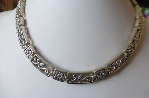【送料無料】ネックレス　ビンテージクリップcollier vintage en metal argente