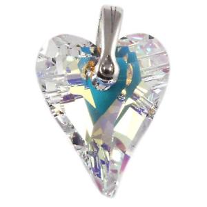 【送料無料】ネックレス　ペンダントスワロフスキークラスプpendentif fabriqu en swarovski wild iris coeur de cristal et 925 fermoir