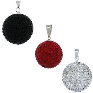 【送料無料】ネックレス　ボールシルバーペンダントマッシフ20mm rond cristaux en boule pendentif argent massif