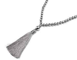 【送料無料】ネックレス　クランプビーズポンポンペンダントワイヤcl1777f sautoir collier grosses perles brillantes avec pendentif pompon fil