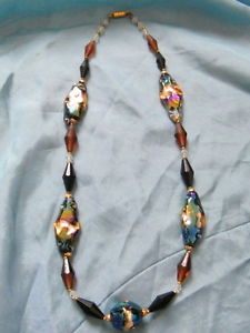 【送料無料】ネックレス　ガラスプラスチックファンタジークランプbijou collier ras du cou verre et plastic multicolore reflets fantaisie,n637