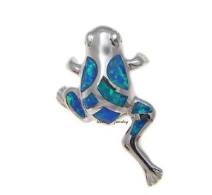 【送料無料】ネックレス　オパールカエルハワイアンスライドペンダントソリッドシルバーincrustation opale hawaen frog pendentif glissire argent massif 925 19mm 14,024円