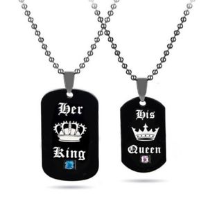 【送料無料】ネックレス　クランプキングトルクcollier couple her king his queen son roi sa reine noir lamp;d