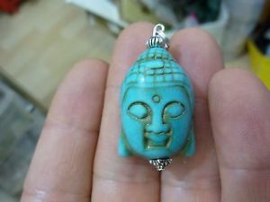 【送料無料】ネックレス ターコイズトルコpendentif howliteturquoise bouddha 29 cm x 2 cm