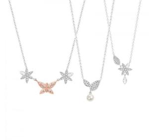 【送料無料】ネックレス　アルジェントスワロフスキーフィオーレペルラcollana donna morellato natura argento 925 swarovski fiore perla ros