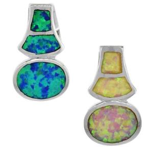 【送料無料】ネックレス　スターリングシルバーオパールスライドペンダントargent sterling opale pendentif glissire 13,665円