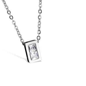 【送料無料】ネックレス　ステンレススチールカラーtapsi s coolbodyart collier en acier inoxydable 316l pendentif rectangle,