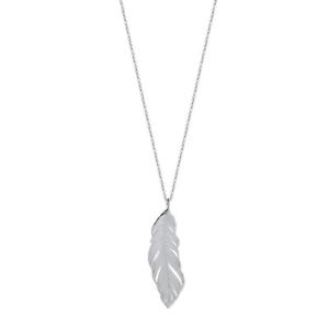 【送料無料】ネックレス　クランプステンレススチールペンペンダントkbc collier acier inoxydable pendentif plume 45mm 12,946円