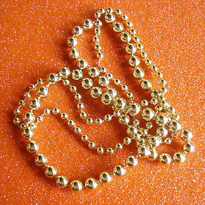 【送料無料】ネックレス　ネックレスプラスチック411 collier deux rangs de perles plastique dorees