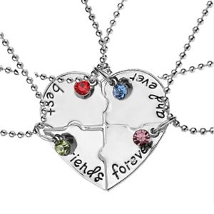 【送料無料】ネックレス　クランプベストフレンドベストフレンドバッチシルバーcollier best friends meilleures amies lot de 4 argent lamp;d 13,485円