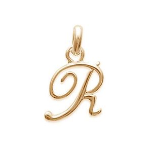 【送料無料】ネックレス　ペンダントクラシックpendentif initiale r classique plaqu or neuf