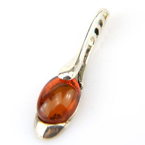 【送料無料】ネックレス　シルバーオレンジロングドロップpendentif longue goutte deau en argent ambre pam70 g