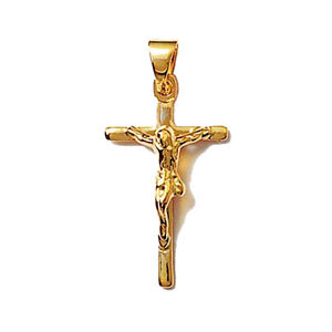【送料無料】ネックレス　キリストクロスpendentif enfant croix christ communion en plaqu or 750000 neuf beaux bijoux