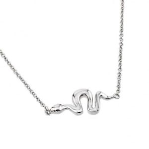 【送料無料】ネックレス　スターリングシルバーネックレススネークペンダントargent sterling collier wlatral serpent pendentif｜hokushin