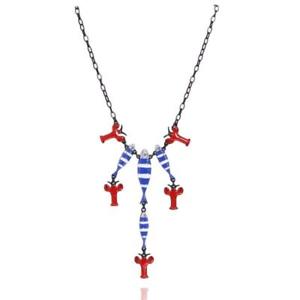 【送料無料】ネックレス　ロブスタークリップコレクションlol bijoux collier homards poissons bleu nouvelle collection t 2018