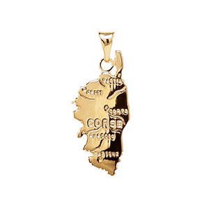 【送料無料】ネックレス　コルシカペンダントマップpendentif mixte pays carte de corse en plaqu or 750000 neuf beaux bijoux