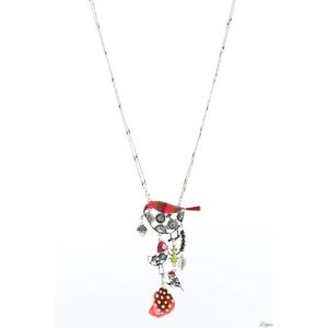【送料無料】ネックレス　バードペンクランプポップアップsautoir picoti picota,oiseau amp; plume,lol bijoux,collier,rouge popupbijoux