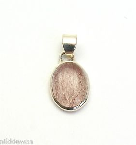 【送料無料】ネックレス　スターリングシルバーレッドブラウンクォーツルチルargent sterling rougemarron rutile quartz bijoux pendentif 3186