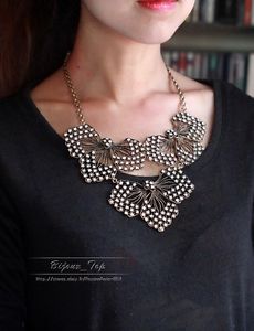 【送料無料】ネックレス　クリップアールデコビンテージクラスcollier feuille ginkgo art deco creux vintage class original ll 1