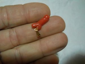 【送料無料】ネックレス　ロッソデッラサルディナコンamuleto pisello portafortuna in corallo rosso della sardegna con arg 925