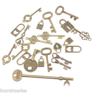 【送料無料】ネックレス　ペンダントアクセサリコネクタキークランプブレスレット250 mixte pendentifs connecteur accessoire cl clef pr bracelet collier