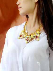 【送料無料】ネックレス　クリップゴールデンアールデコパッドcollier court dor gros pendantif art deco ambr jaune pav jcr 16