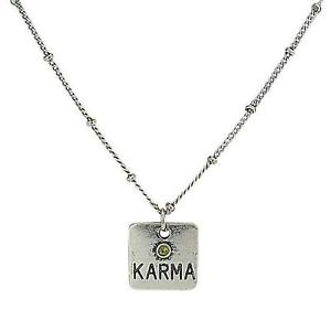 【送料無料】ネックレス　カルマケーブルトーングリーンkarma ton argent vert breloque en strass pendentif sur 406cm76cm rallonge