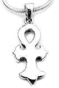 【送料無料】ネックレス　クロスペンダントtrue argent sterling vampires sang croix ankh pendentif breloque